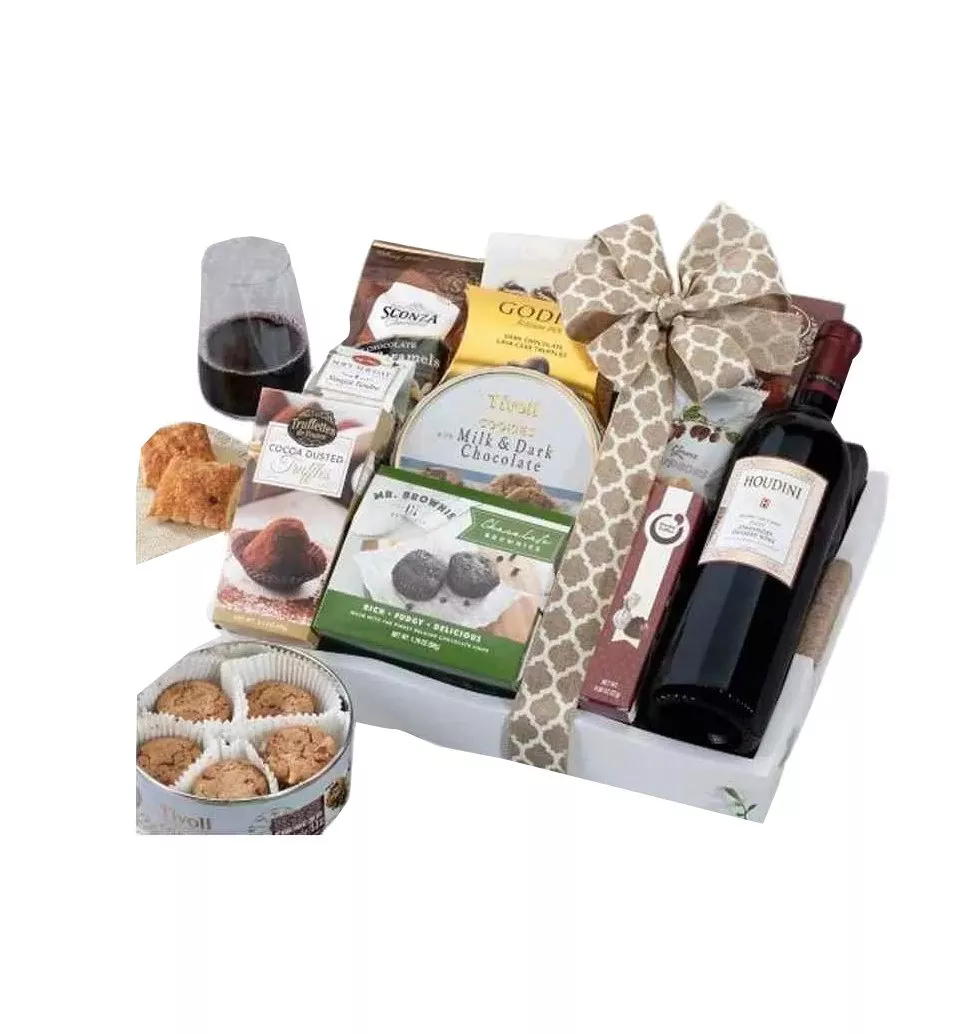 California Dreams Wine And Chocolate Gift Set