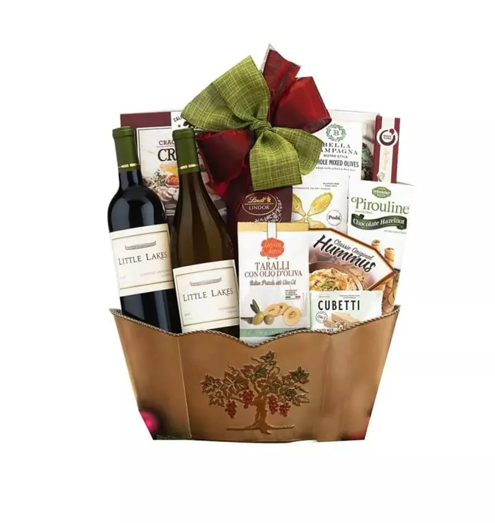 Mesmerizing Double Delight Wine Basket