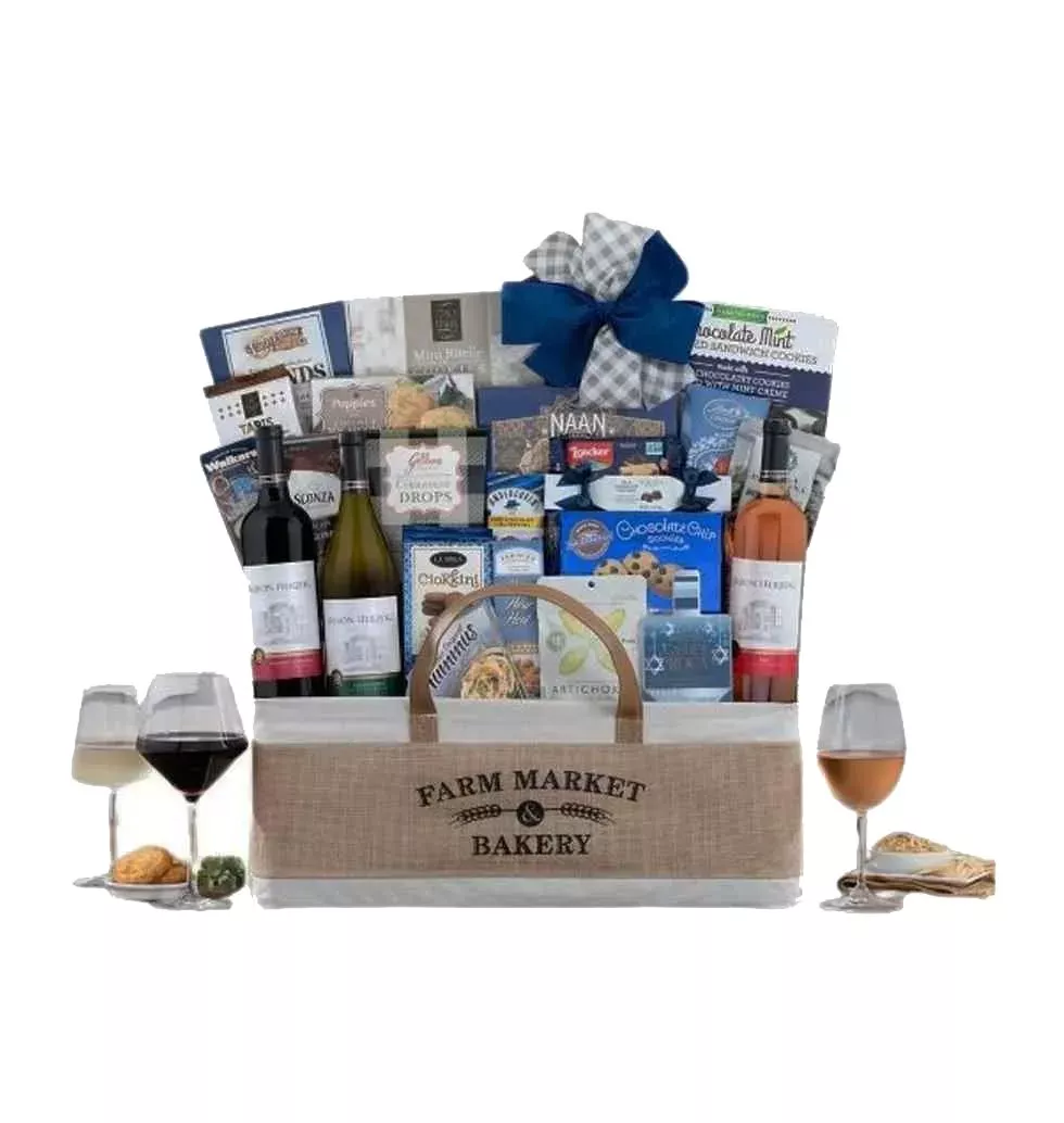 Elegant Kosher Wine And Gourmet Delights Set