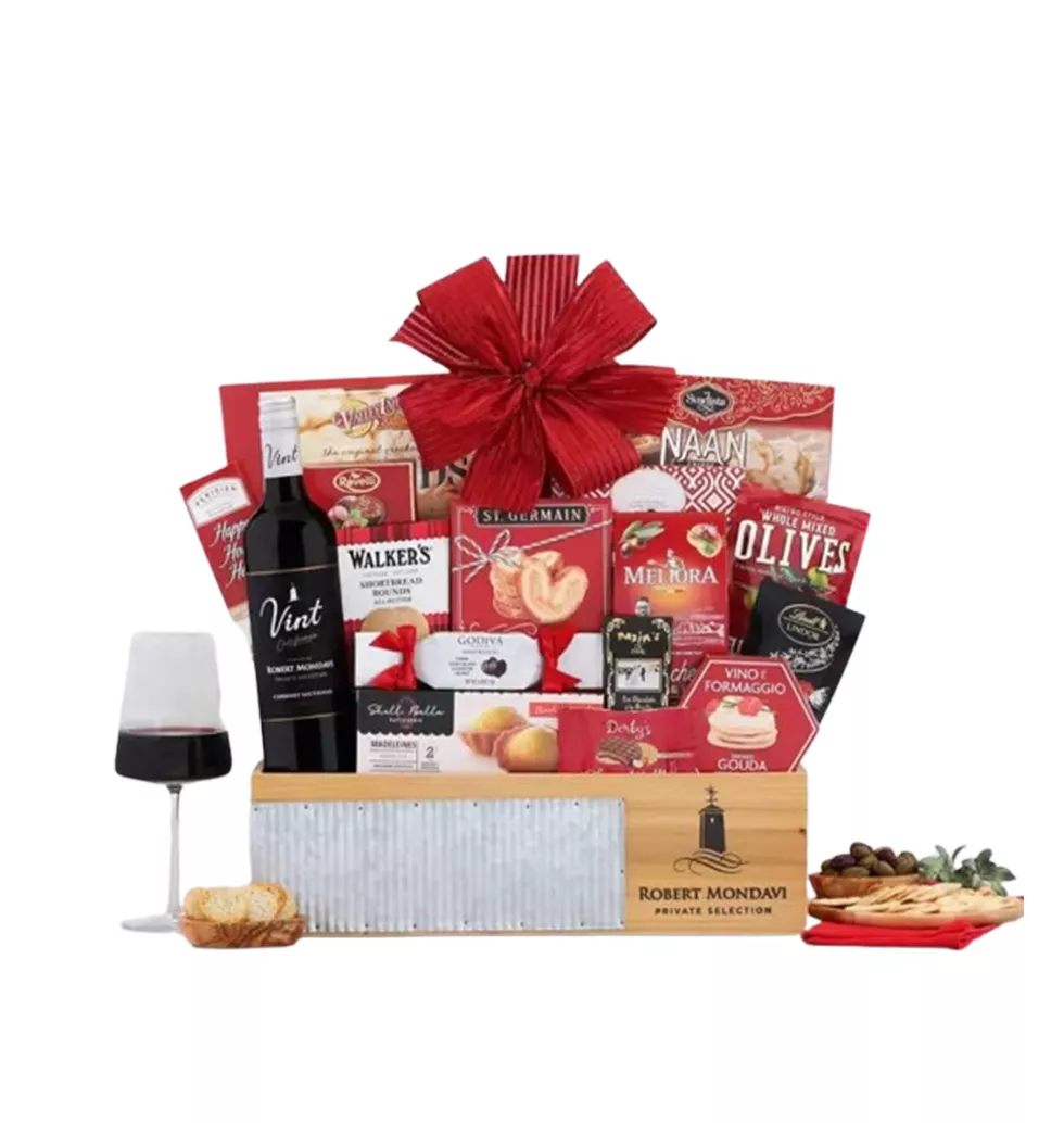 Delicate Gourmet Wine Basket