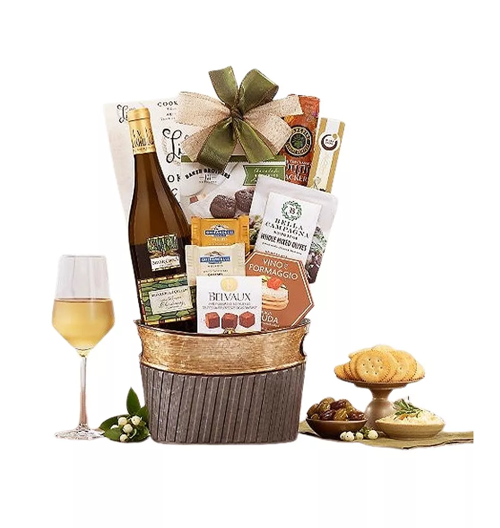 Gourmet Wine & Snack Gift Basket