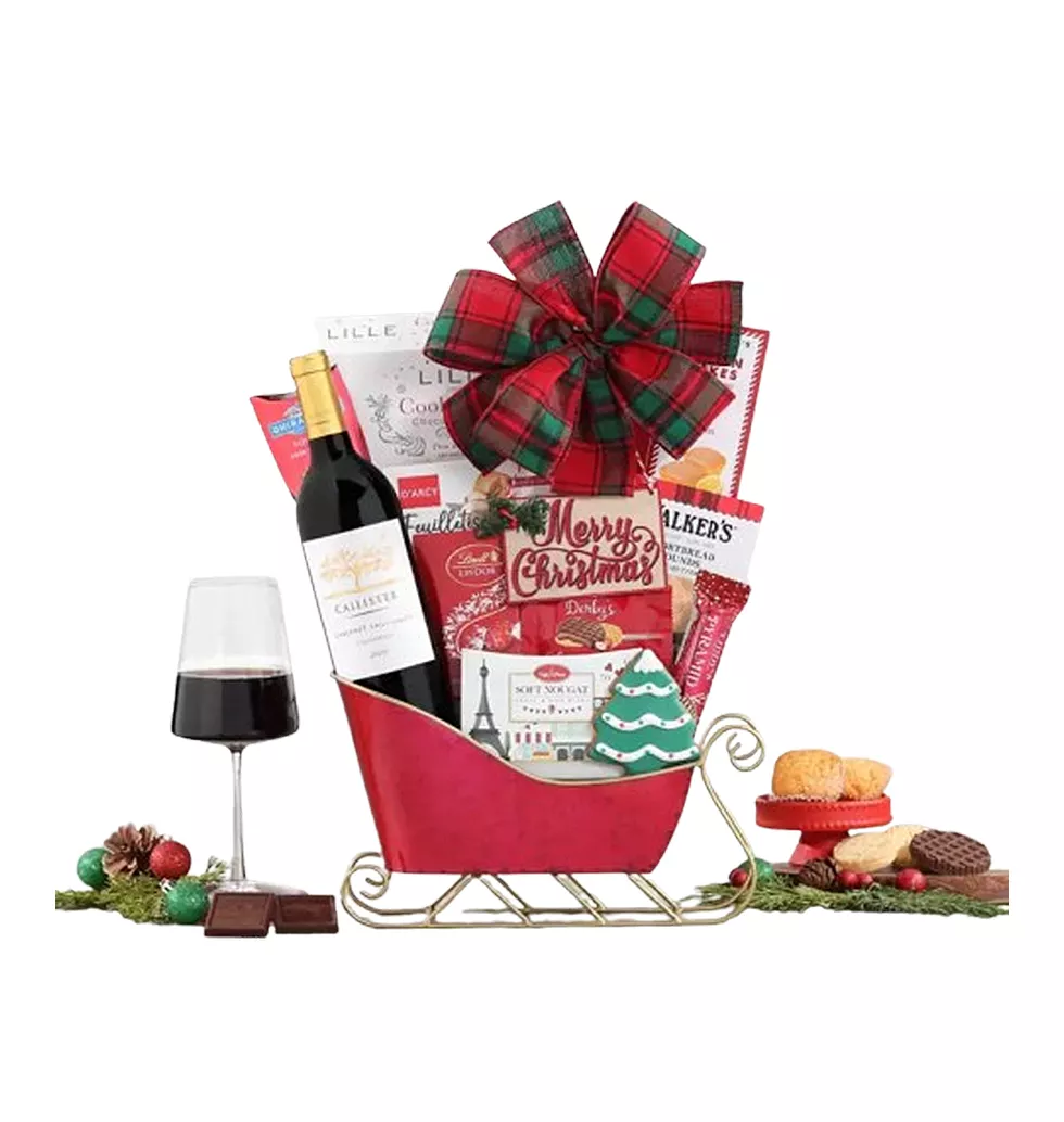 Joyful Wine & Treats Gift Set