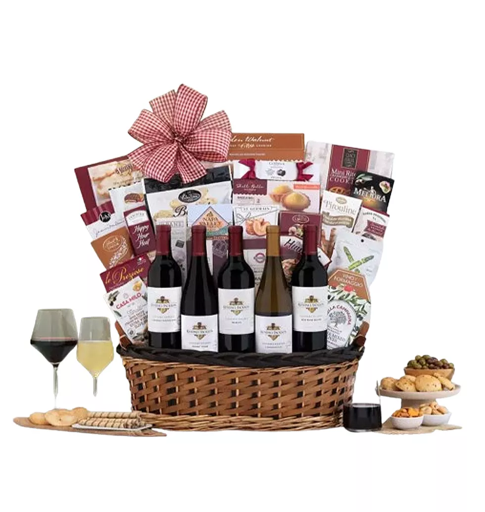 Elegant Evening Wine Basket