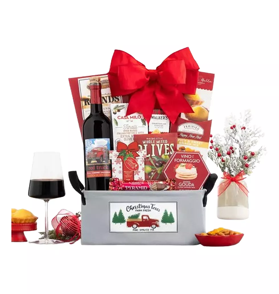 Red Truck Celebration Wine Tote