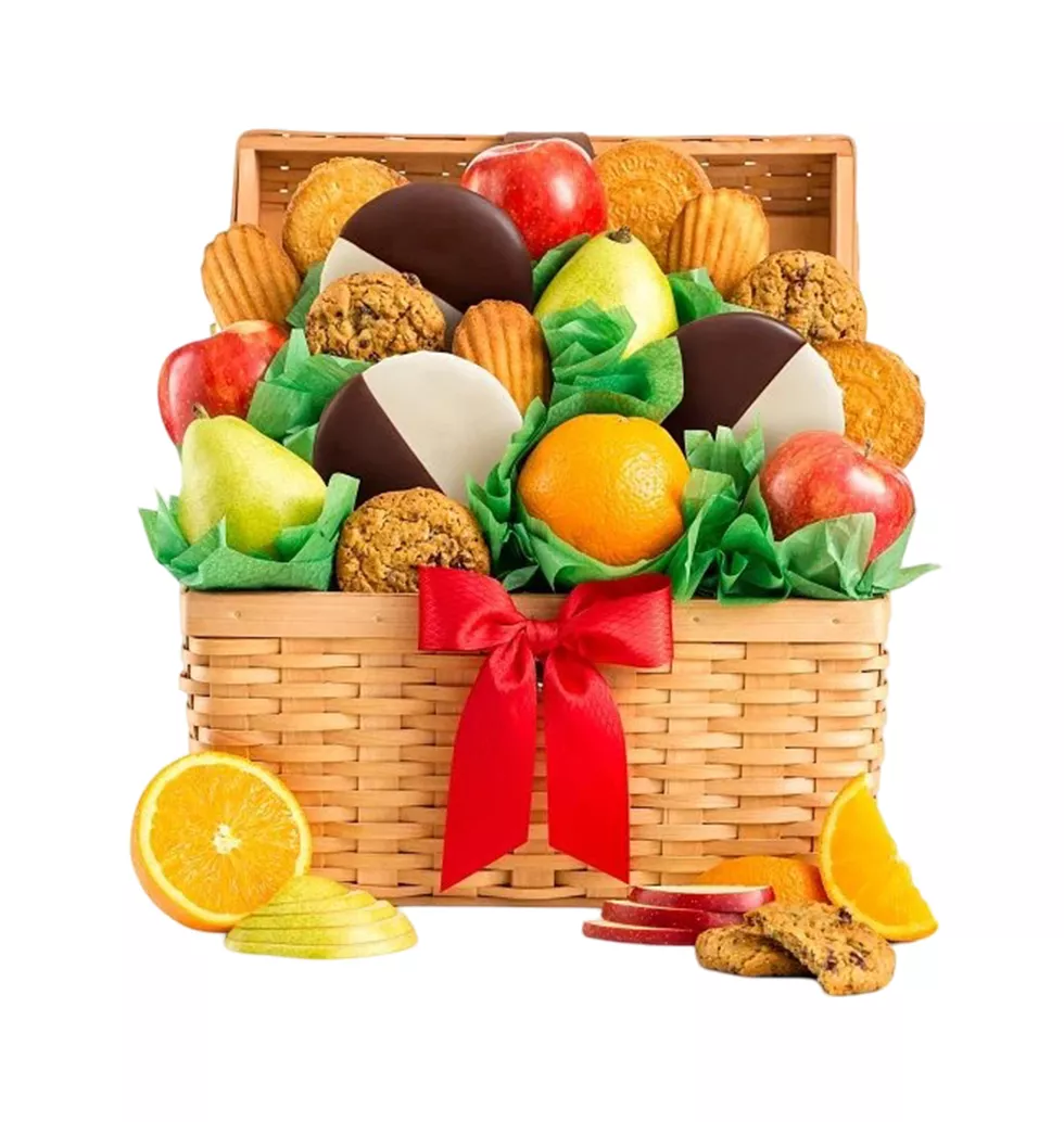 Fruit & Cookie Delight Basket